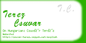 terez csuvar business card